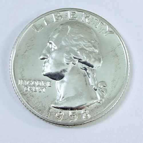 1958 Washington Quarter- 90% Silver- Choice Gem Proof #7211