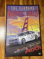AUDI RACING ART PRINT RUNNING OF THE BULLS CHAMPIONSHIP 2003 PICTURE SCCA