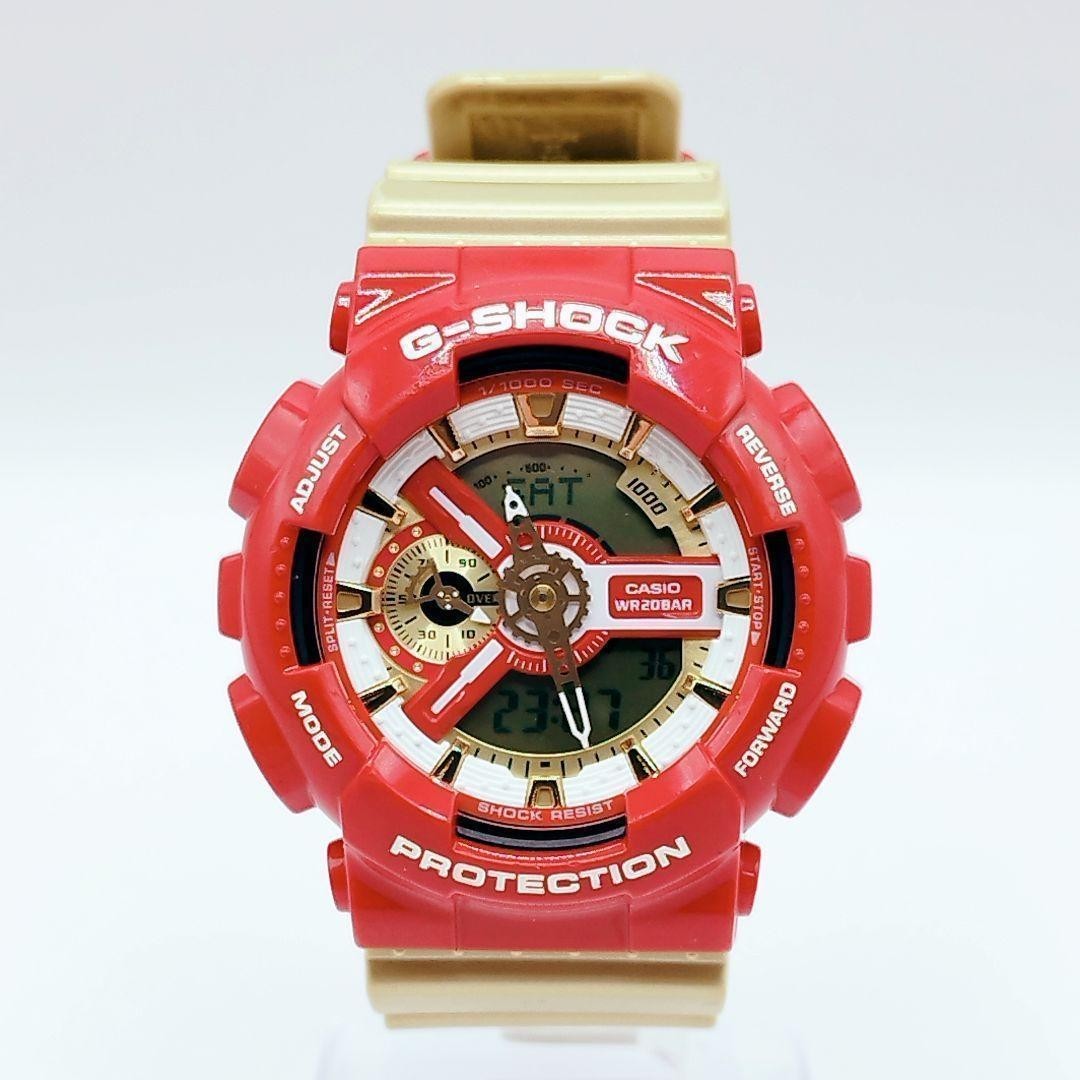 【希少】GA-110CS クレイジーカラーズ　レッド×ゴールド　アイアンマン 希少】GA-110CS クレイジーカラーズ レッド×ゴールド アイアンマン
