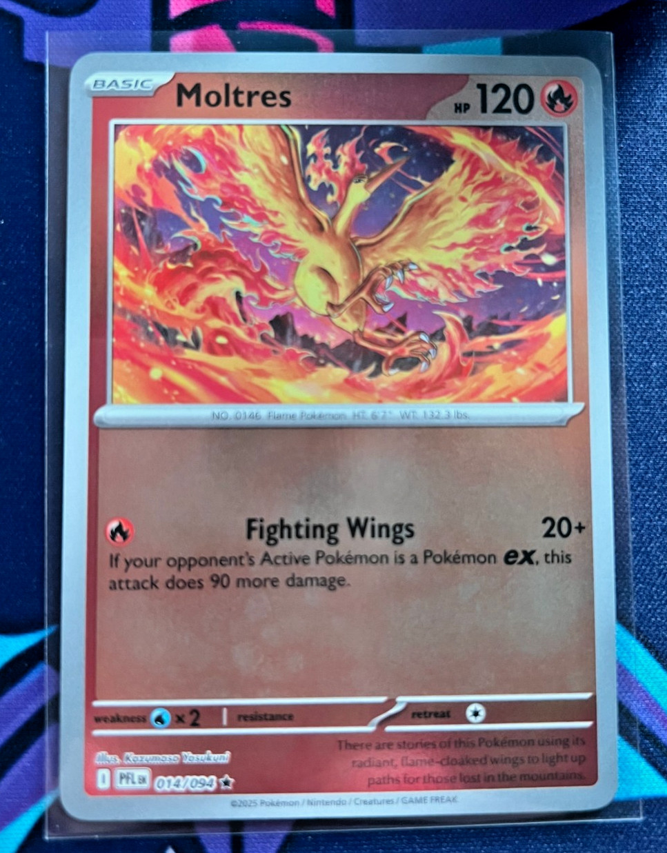 Moltres Reverse Holo Rare Phantasmal Flames #14/94 NM Pokemon