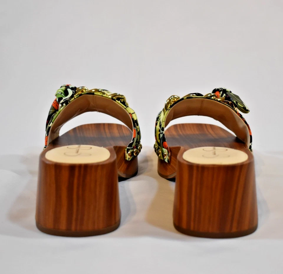 Jessica Simpson Tropical Lily Jungle Mate Resima Plataforma Sandalia Tacón 7 Nuevo con Etiquetas Foto 4 de 4