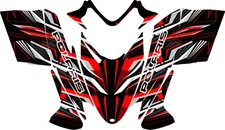 SNOWMOBILE WRAP POLARIS RMK, SHIFT,DRAGON, IQ, RUSH, ASSAULT 05-11 PINNED RED