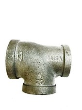 Anvil Iron Pipe Reducing Tee Coupler 1" x 1" x 1 1/4" NOS