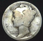 1918-P 10C Mercury Dime 90% Silver 21ulw0702-1