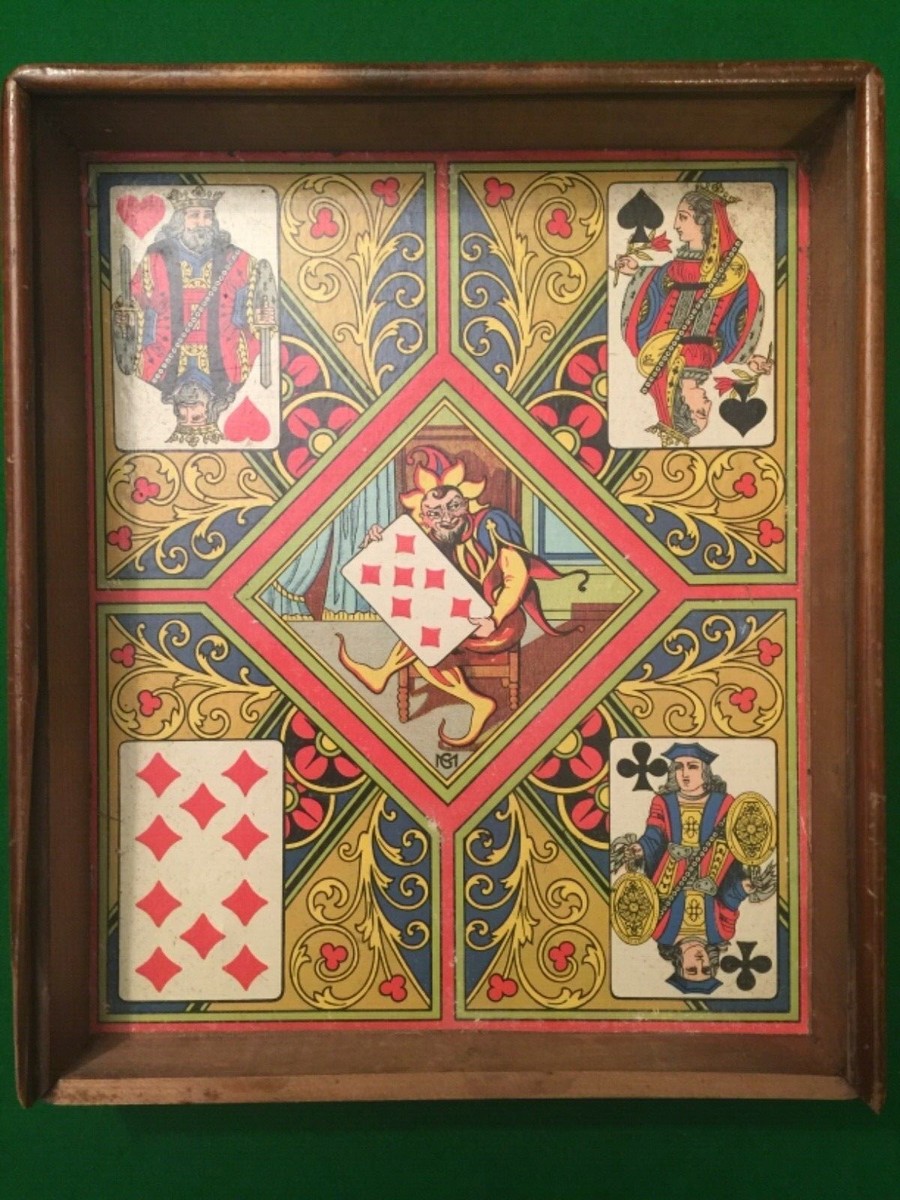 Jeu De Cartes Ancien Nain Jaune - France, Vers 1910 - Bois, 3 Joueurs