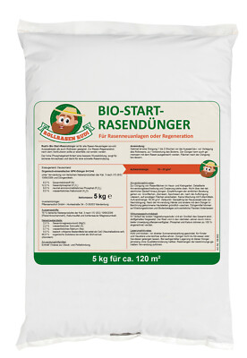 Bio-Rasen Starterdnger 5KG (30-50g/m) - Rollrasen Rudi | eBay.de
