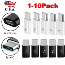 Micro USB Female to Type C Male Adapter Converter Micro-B to USB-C Connector LOT
