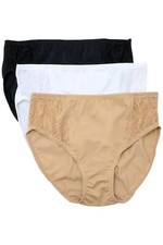 Breezies 3-Pack Hi-Cut Briefs w/ Lace Trim Basic Pack