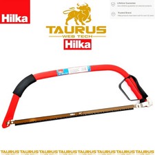 24" HILKA Bow Saw Heavy Duty Sturdy Tubular Steel Frame Soft Grip Safety Handle