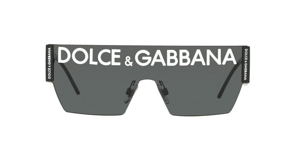 Dolce & Gabbana DG2233 01/87 Sunglasses Black Shield Frame, Grey Lenses Dolce & Gabbana DG2233 – Spectacle Clinic E-Store main image 3