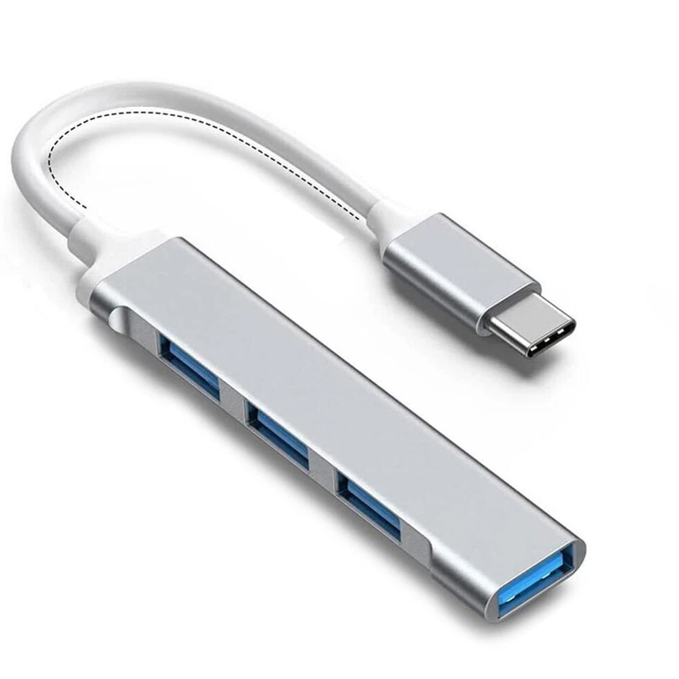 4In1 Multi Port Type C USB Hub Adapter Cable 3.0 Type-c For Macbook Ipad Laptop