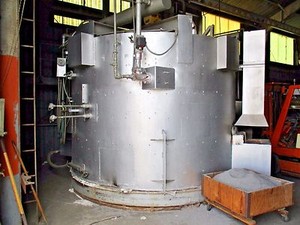 ANNEALING FURNACE GAS-FIRED, 5' X DIA X 6' HEIGHT ID. CAP HYDROGEN GAS 2150º