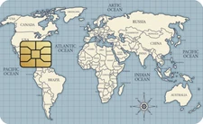World Map | Credit Card Cover | Credit Card Skin | Credit Card Sticker