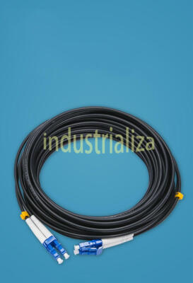 LC-LC UPC SM 9/125 Black Armored Fiber Cable Duplex Fiber Optic Patch Cord 40M