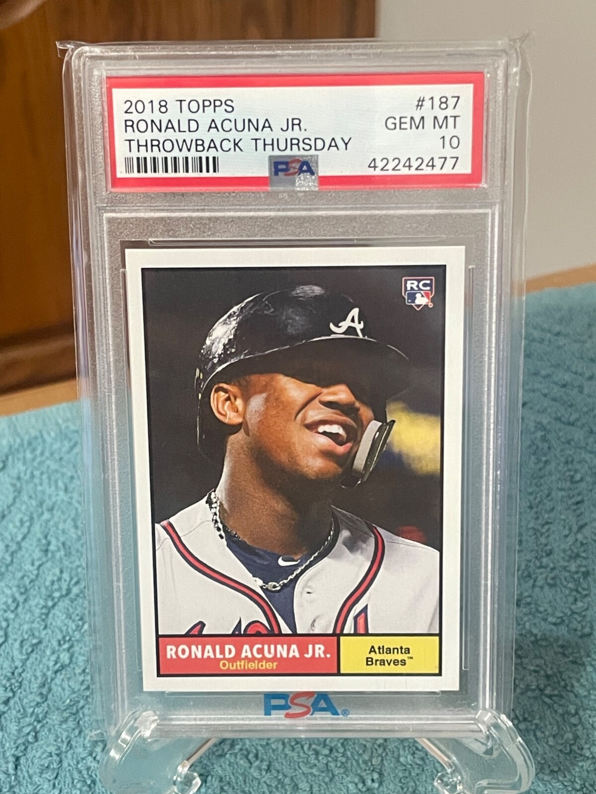 Ronald Acuna - 2018 Topps - Throwback Thursday - PSA 10 - #187