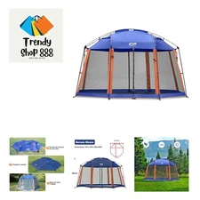 Screen House Room 13 x 13 Ft Screened Mesh Net Wall Canopy Tent Camping Tent ...