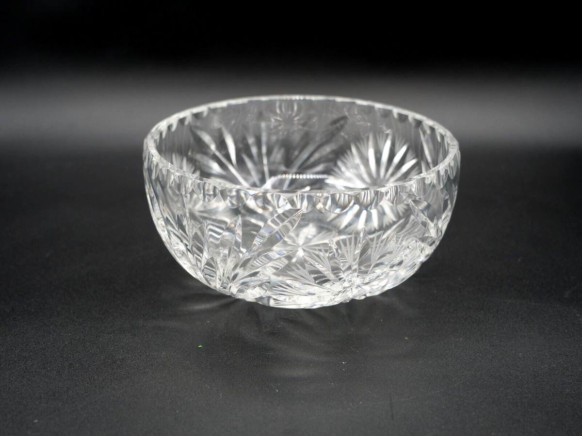 CRYSTAL ボウル Vintage Heavy Crystal Bowl Pinwheel, Star Elegant Bowl 6