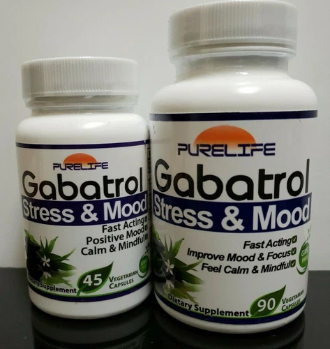 CHOOSE ONE Purelife Gabatrol Stress & Mood 45 OR 90 Vegetarian Capsules
