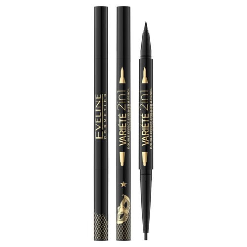 5901761965773 Variete eyeliner i kredka do oczu 2w1 Ultra Black Eveline Cosmetic