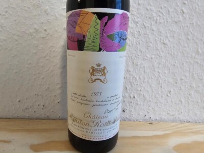 1 Fl. 1975er Chateau Mouton Rothschild - Etikett: Andy Warhol