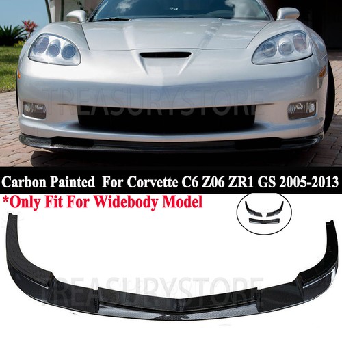 ZR1 Style Carbon Fiber Front Bumper Lip Splitter For 05-13 Corvette C6 Z06 Eos 395484596782 ZR1 Style Carbon Fiber Front Bumper Lip Splitter For 05-13 Corvette C6 Z06 Eos 395484596782