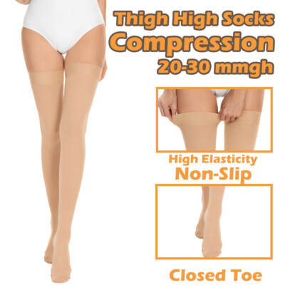 Thigh High Compression Stockings Men Women for Medical Socks Veins Edema Ulcers