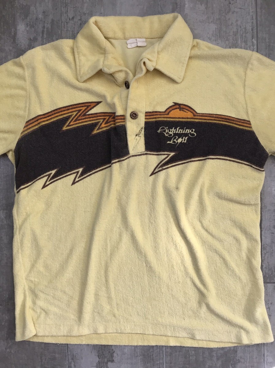 Lightning Bolt Original Vintage Button Down Surf Polo T