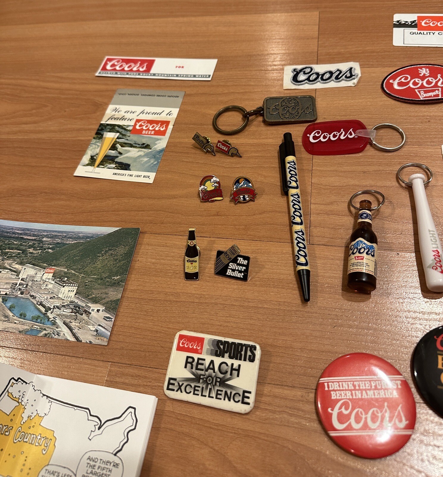 Vintage Coors Banquet Beer Man Cave Collectors lot Keychains, Patches, Stickers eBay
