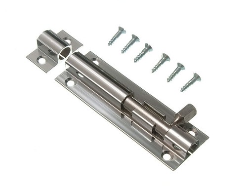 Nuovo 5 X Porta Bulloni Ottone Cromato Chiusura Scorrevole 7.6cm 75mm