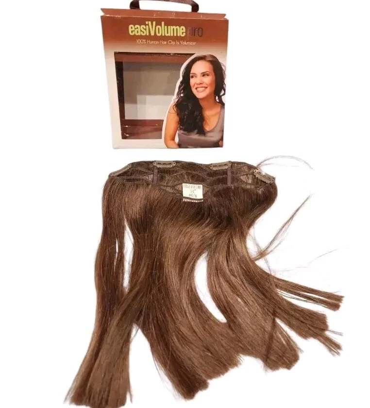 JON RENAU EasiVolume PRO 100% Cabelo Humano Marrom Clip-In Extensões #329 Cor# 8 - Imagem 2 de 4