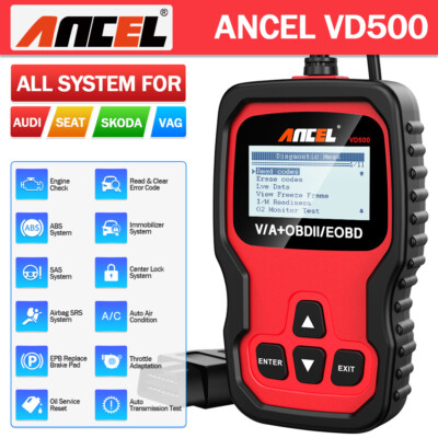 ANCEL Car ABS SRS Code Reader OBD2 Scanner All Systems Diagnostic Tool EPB Oil