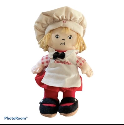Vintage 1999 Campbells Soup Doll 7.5” Chef Girl Plush Ragdoll | eBay