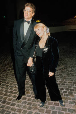 Ted Danson wearing a tuxedo bow tie his wife Casey Danson who - 1990 Old Photo