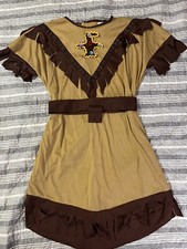 Native American Princess Lilly Costume Girls Large 12-14 Dress Belt Halloween