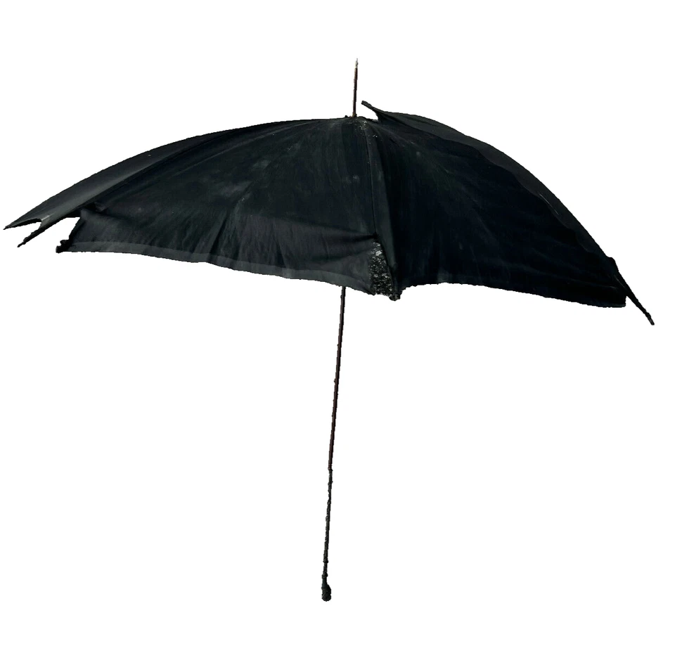 Paraguas eduardiano 1909 reposo floral mango plata esterlina sombrilla Foto 4 de 4