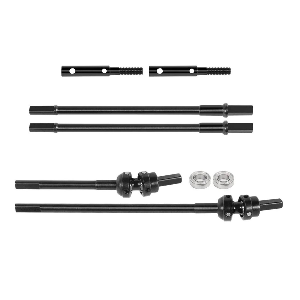 Steel F9 Offset Portal Axle 3-Joint CVD Drive Shaft Set For 1/10
