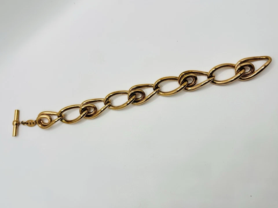 Brazalete de eslabones de cadena FOSSIL Infinity oro rosa palanca 8" Foto 2 de 4