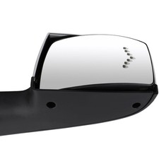 Pair Hood Tow Door Mirror For Volvo VNL VN 2004-2018 Turn Signal Manual Chrome