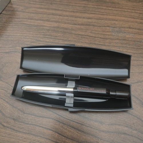Vintage Prodir Swiss Ballpoint Pen Roman Art The Louvre Souvenir With Case - Picture 2 of 10