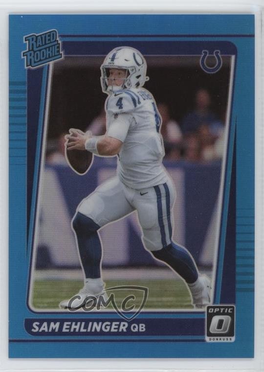 2021 Panini Donruss Optic Rated Rookie Aqua Prizm 242/299 Sam Ehlinger #246 3hd
