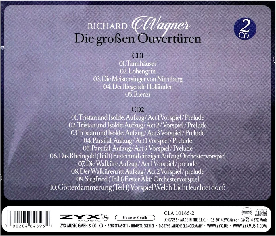 Richard Wagner Richard Wagner: Die großen Ouvertüren / Great Overture's (CD) - Bild 3 von 4