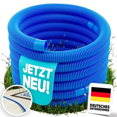 Schwimmbadschlauch 38mm Pool Schlauch Blau wählbar 6m 10,5m 12m 18m 30m 50m