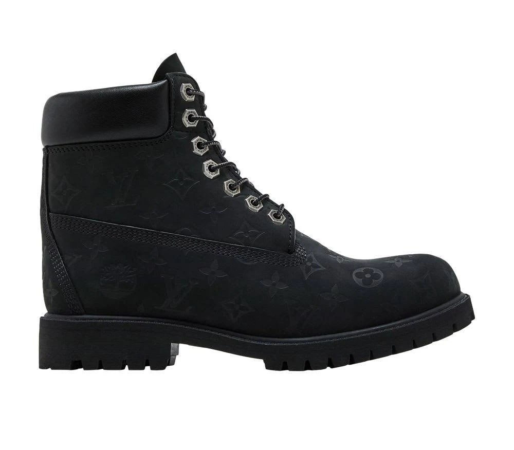 Size 8 Louis Vuitton Timberland 6" Ankle Boot Black Monogram
