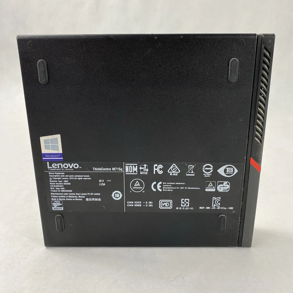 Lenovo ThinkCentre M715Q Micro AMD Pro A10-9700E 3GHz 8GB RAM No HDD/OS/AC - Image 4 of 4