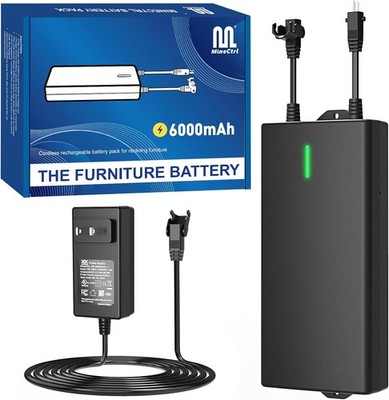 6000mAh Rechargeable Battery Pack for Power Recliners & Sofas Wireless Furniture