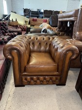 Chesterfield Tan Real Leather Club Chair