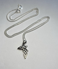 Kette Anhänger Raben Hugin Munin Wikinger Odin Silber 925 Ornamente Freya 22.22