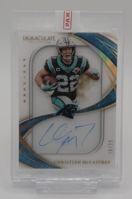 Christian McCaffrey #SS-CM Shadowbox Signatures /25 - Panthers - 2020 Immaculate