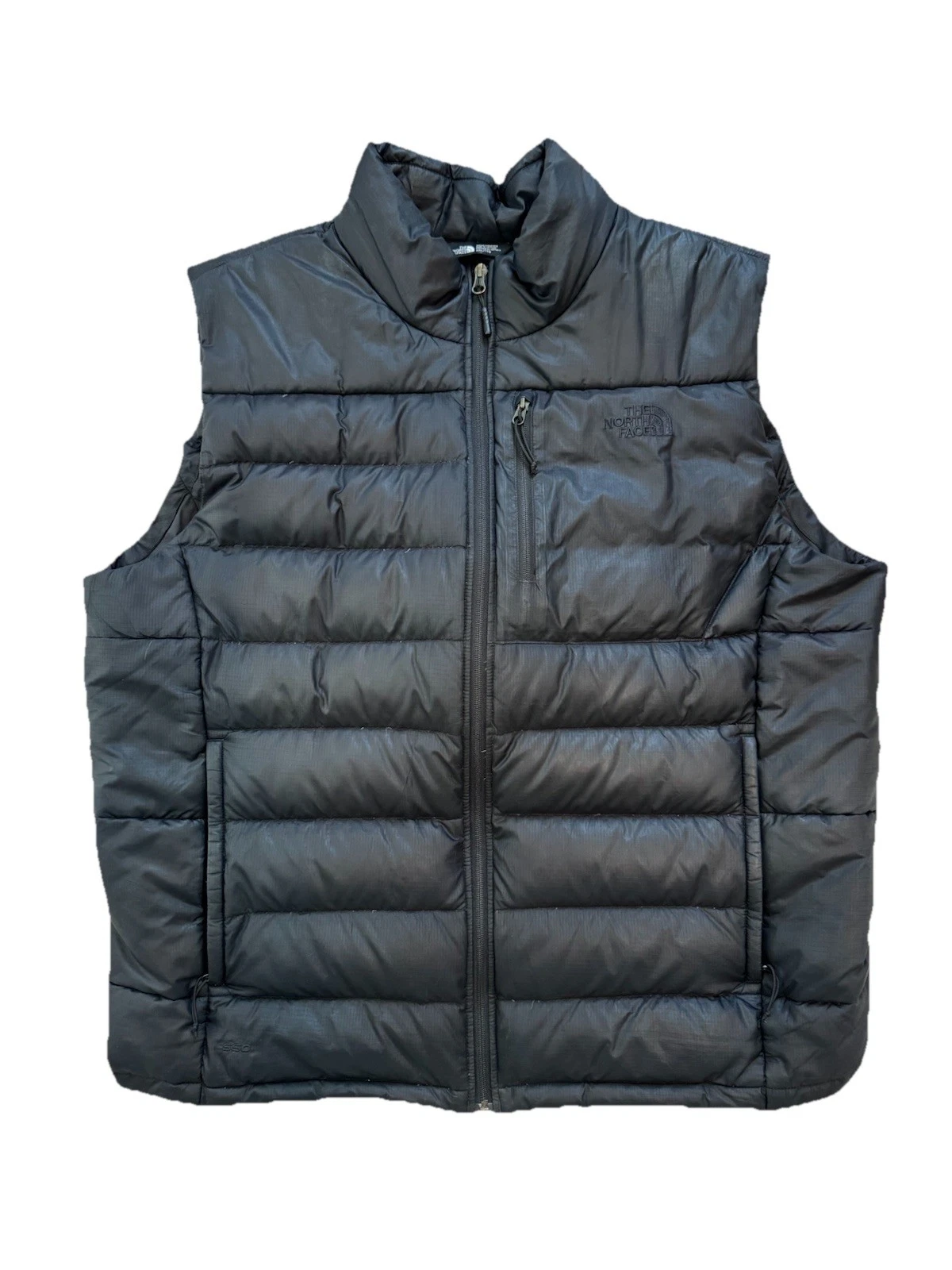 The North Face Mens 2XL Black Puffer Full Zip Vest