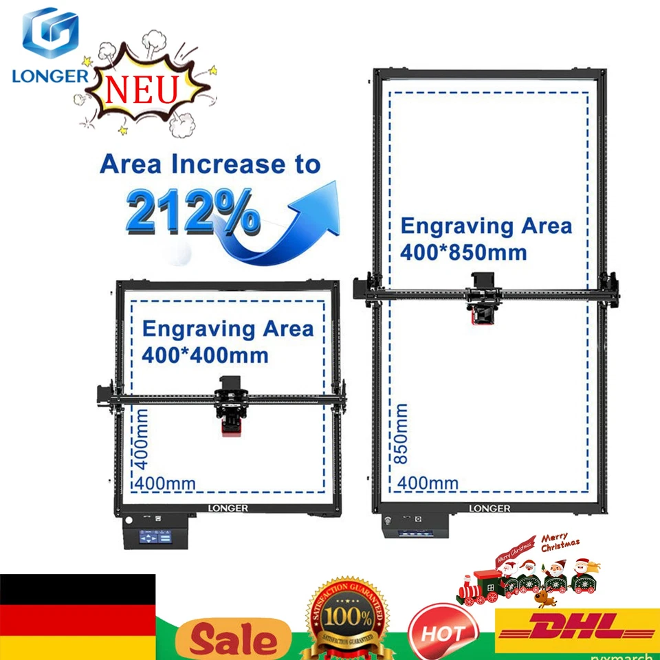 longer RAY5 Laser Gravur Maschine Erweiterungskit Y-axis Area Extensions kit NEU
